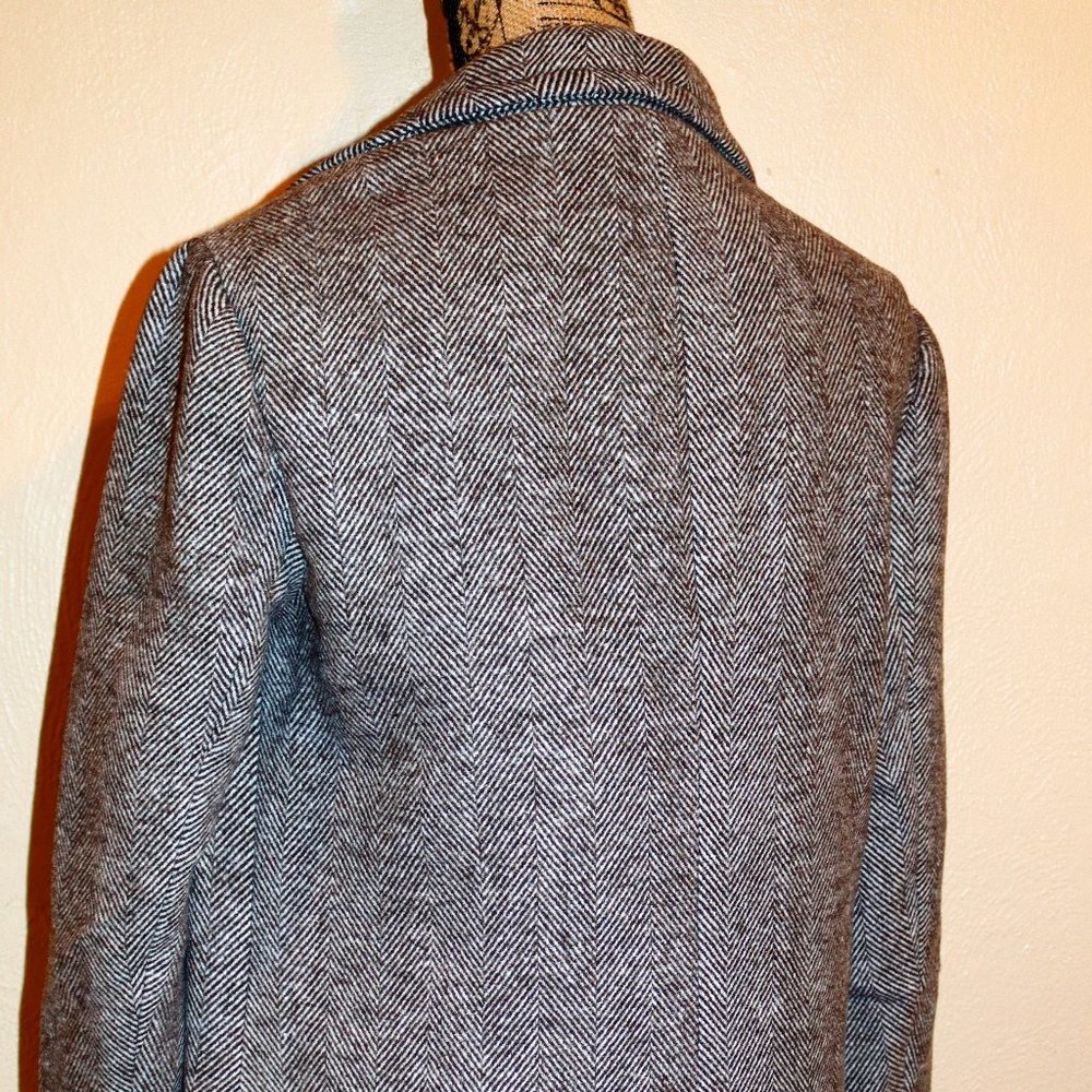 Herringbone Button Front Coat - image 3